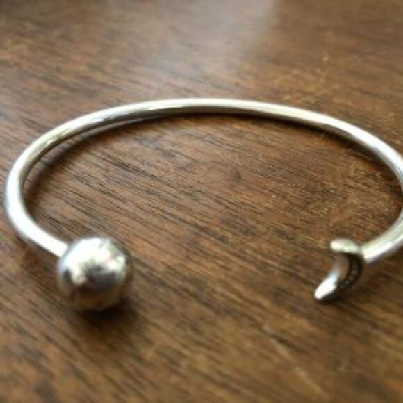 Authentic Pandora Moon and Stars Open Bangle Item #599120C01 - Picture 3 of 8